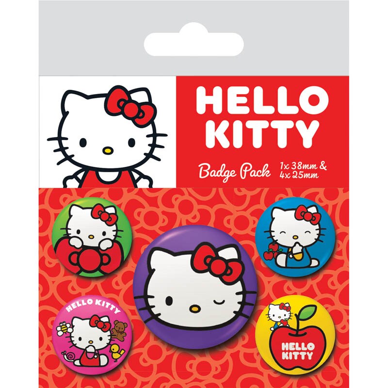 Hello Kitty - Buttons 5 stk.