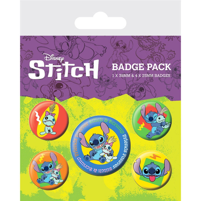 Lilo & Stitch - Buttons Stitch & Scrump 5 stk.