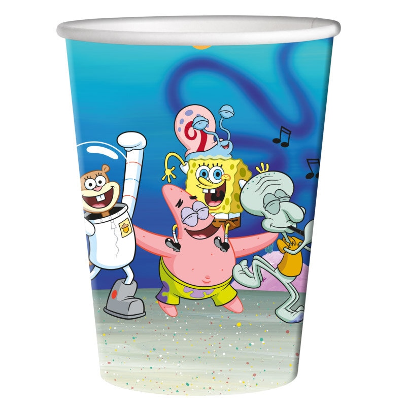 SvampeBob - Pappkopper 220 ml, 8 stk.