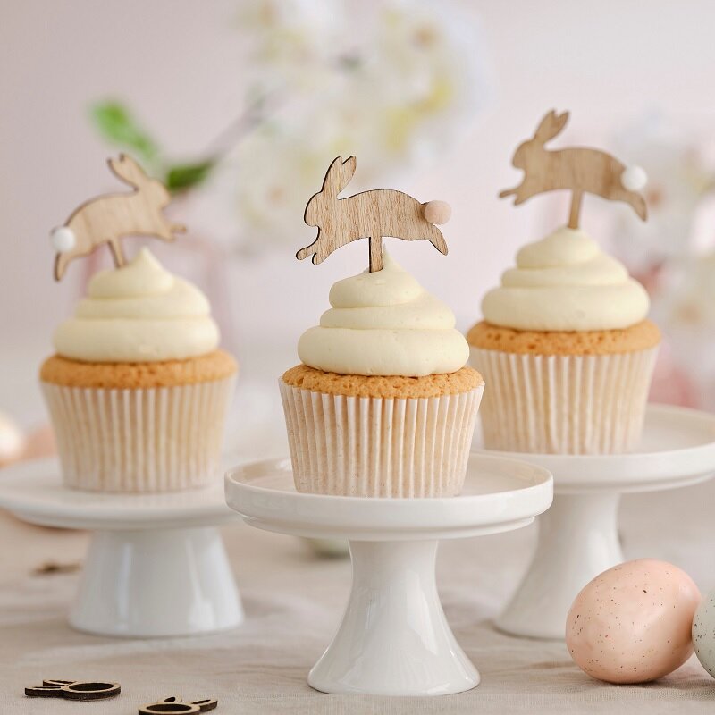 Hey Bunny Cake Toppers - Kaniner 6 stk.