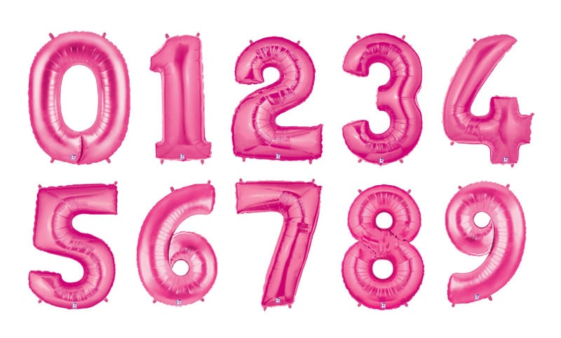 Tallballonger i Rosa 86 cm
