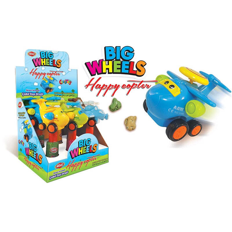 Lekehelikopter med godteri