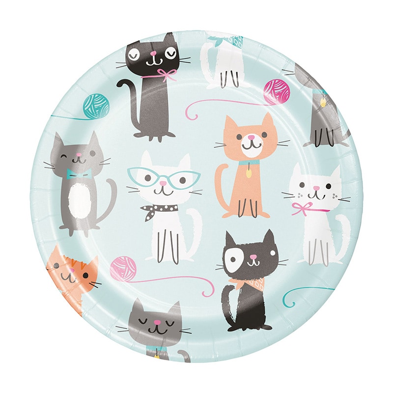 Cat Party - Tallerkener 18 cm 8 stk.