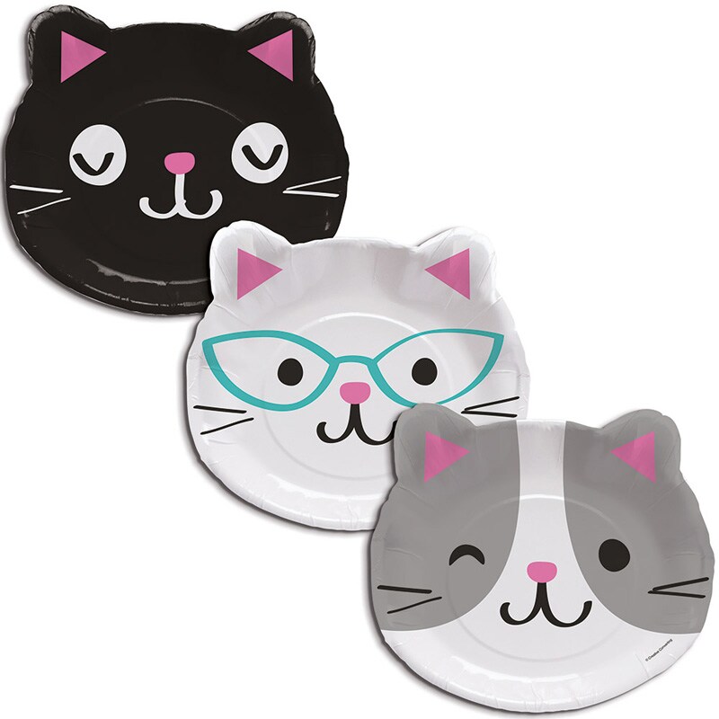 Cat Party - Formede Tallerkener 8 stk.