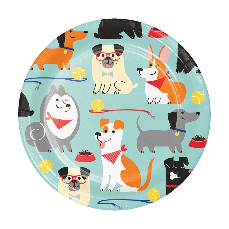 Dog Party - Tallerkener 18 cm 8 stk.