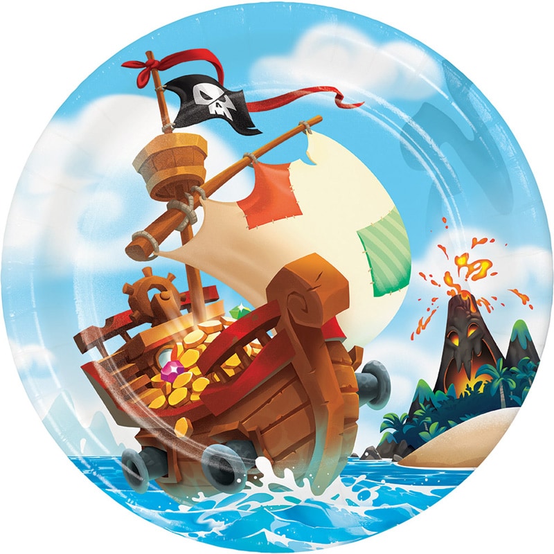 Pirates Treasure - Tallerkener 8 stk.