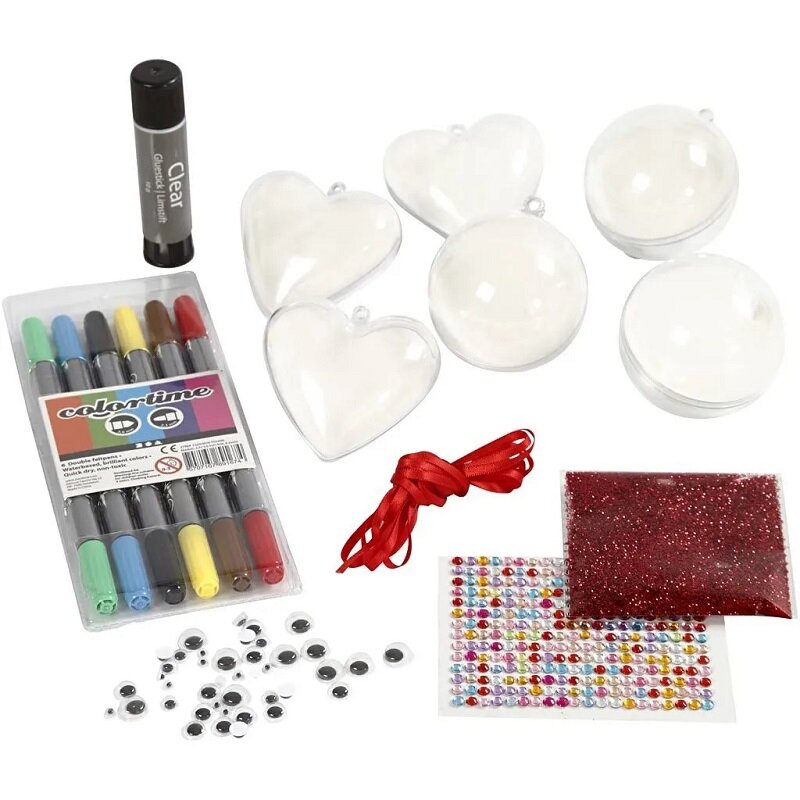 DIY Hobbysett - Juletrekuler Hjerter