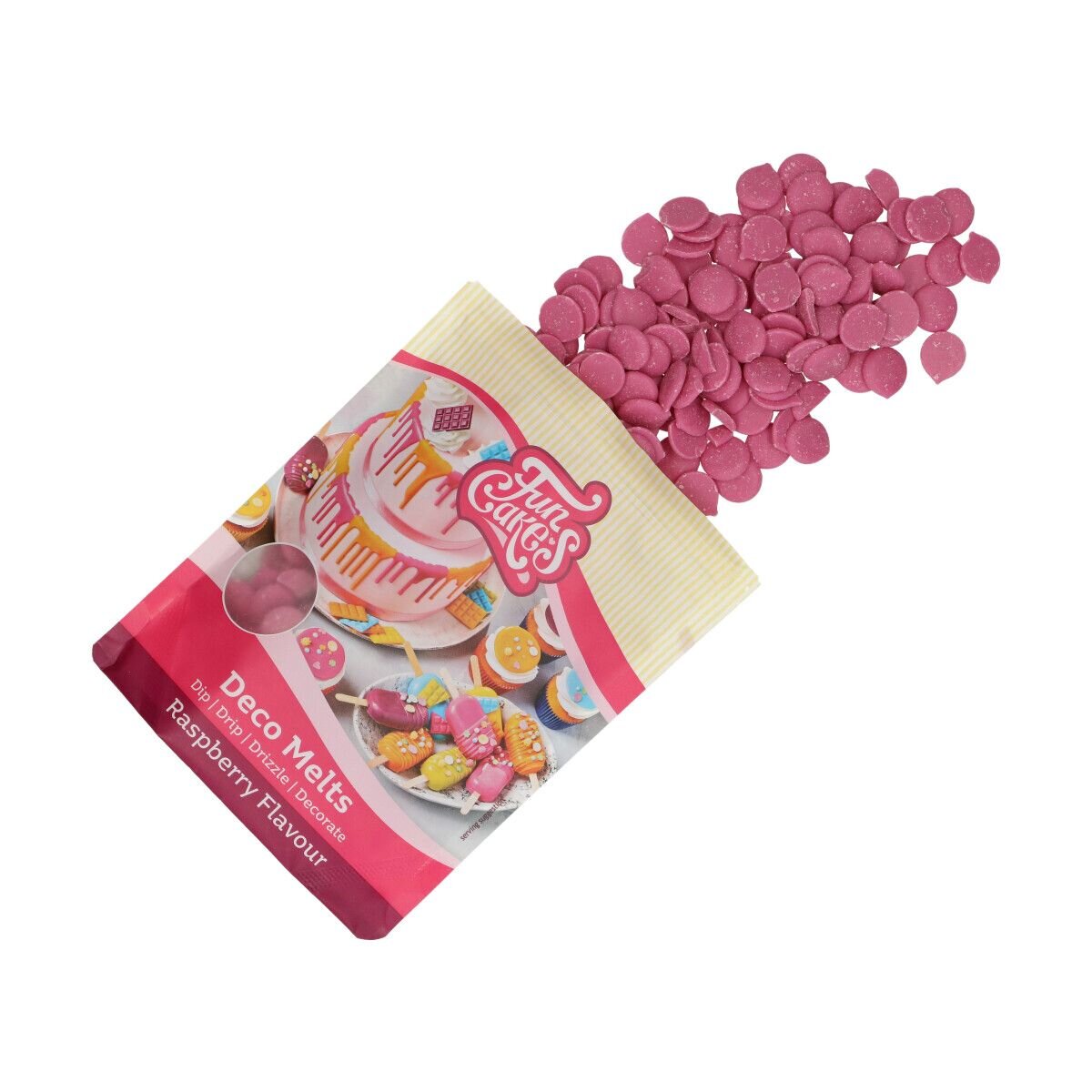 FunCakes - Deco Melts Bringebær 250 gram