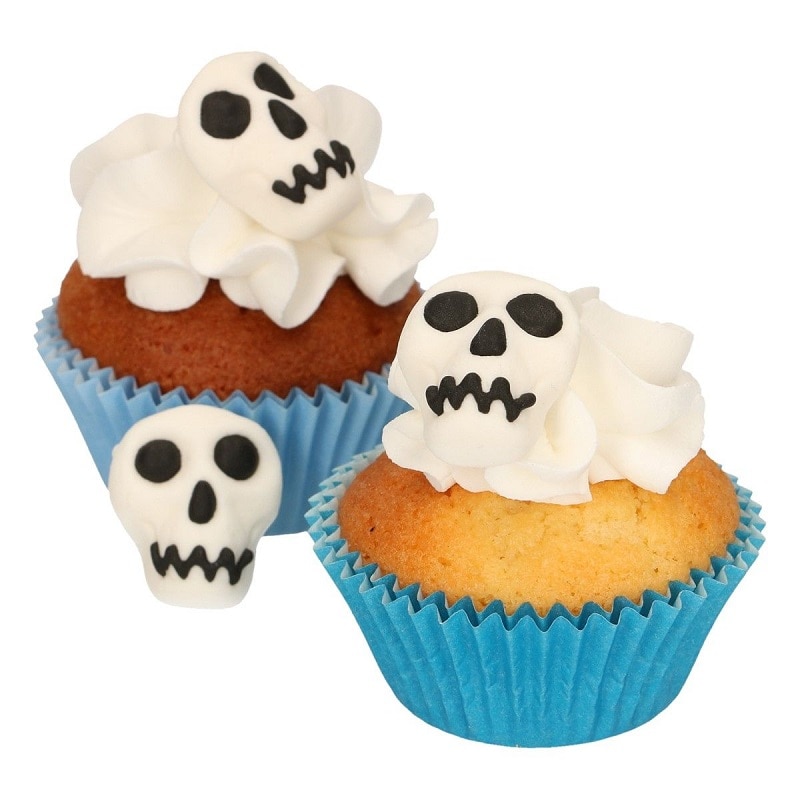 Halloween Sukkerdekorasjoner Dødningshoder 8-pack