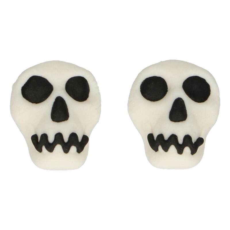 Halloween Sukkerdekorasjoner Dødningshoder 8-pack