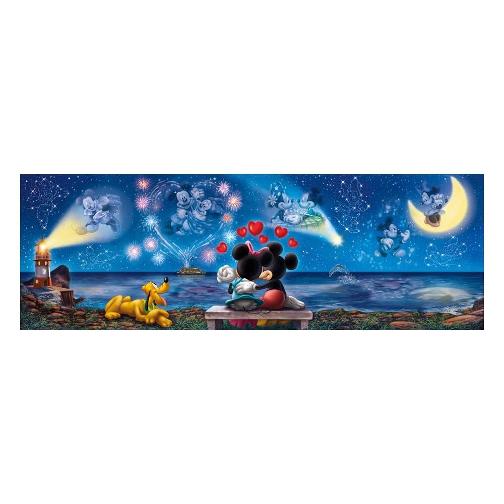 Clementoni Panorama Puslespill - Mickey & Minnie 1000 brikker