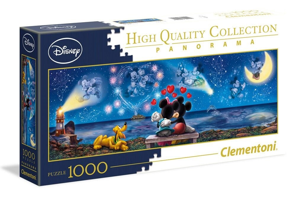 Clementoni Panorama Puslespill - Mickey & Minnie 1000 brikker