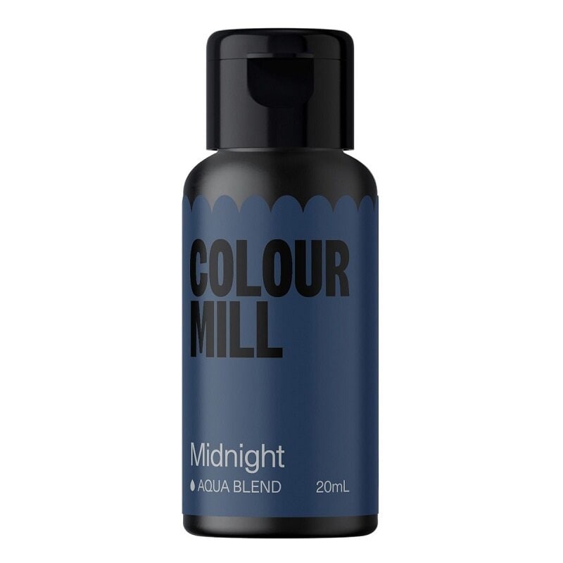 Colour Mill - Vannbasert spiselig farge midnatt blå 20 ml