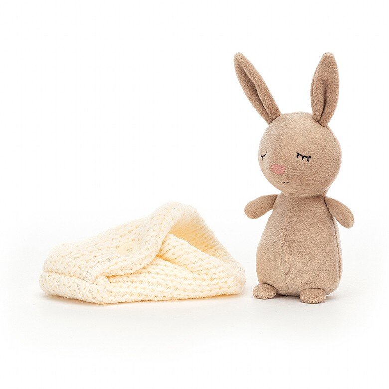 Jellycat - Kanin med kremhvit pledd 18 cm