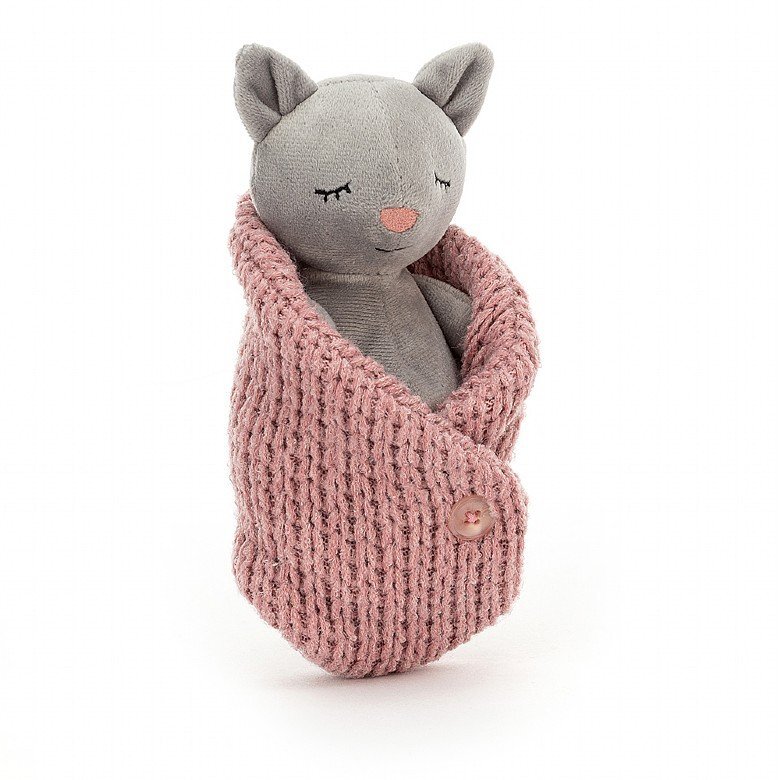 Jellycat - Katteunge med rosa pledd 18 cm