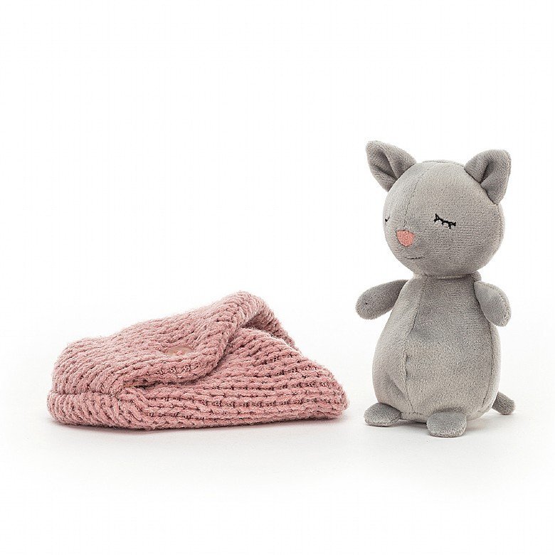 Jellycat - Katteunge med rosa pledd 18 cm
