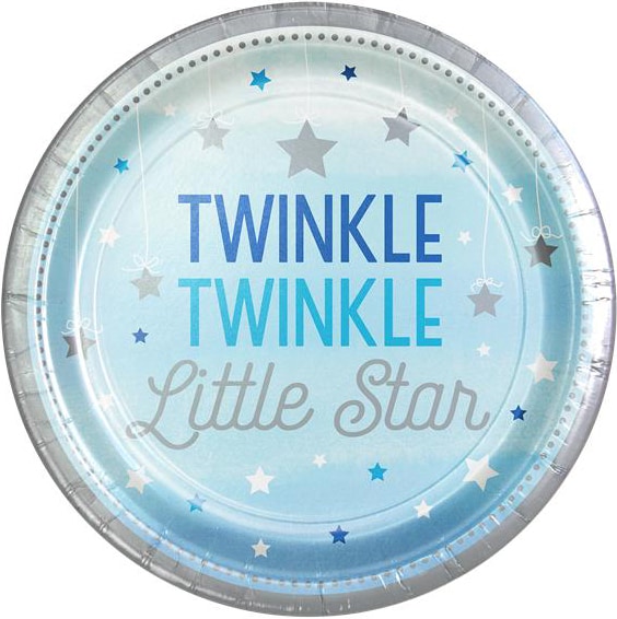 Twinkle Little Star Blå - Tallerkerner 8 stk.