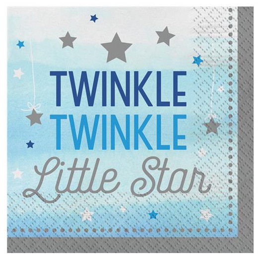 Twinkle Little Star Blå, Servietter 16 stk.