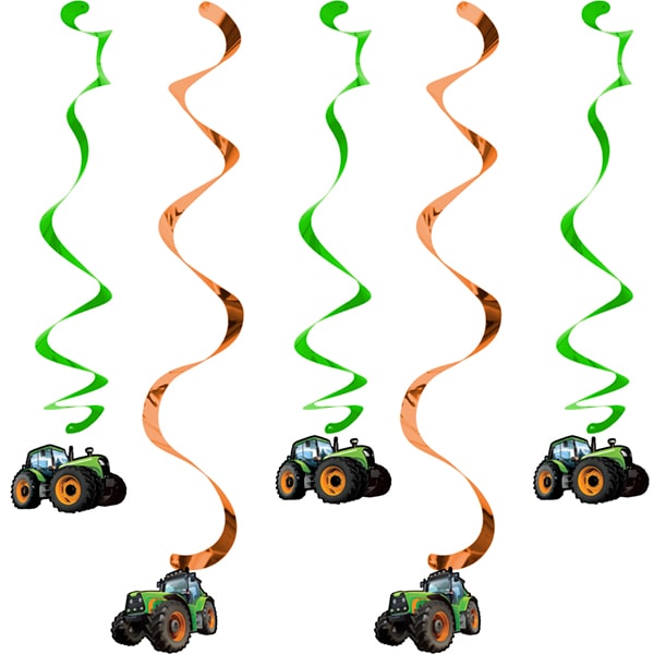 Tractor Time - Hengende Swirl Dekorasjoner