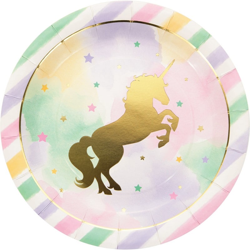 Unicorn Sparkle - Tallerkener 8 stk.