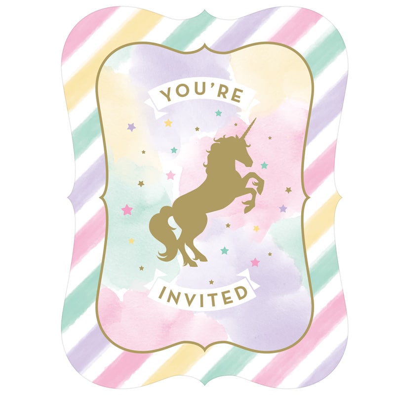 Unicorn Sparkle - Invitasjoner 8 stk.