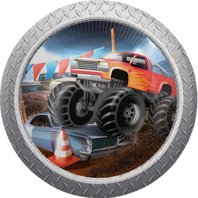 Monster Truck - Tallerkener 8 stk.