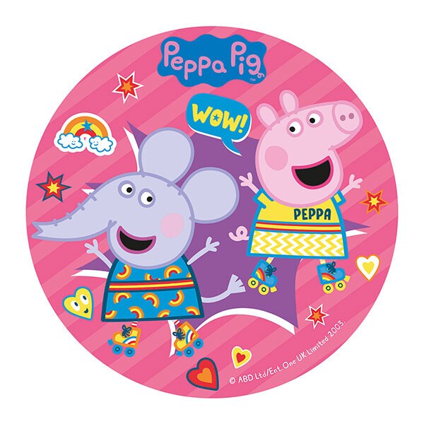 Kakebilde Peppa Gris, Sukkerfri pasta 20 cm