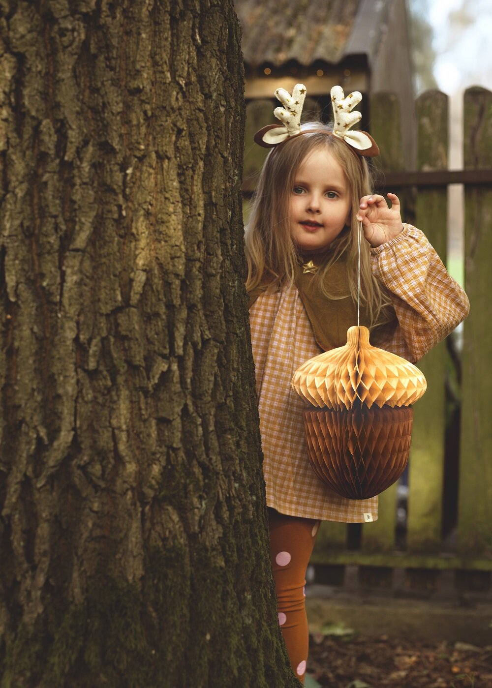Eikenøtt Honeycombdekorasjoner 2 stk.