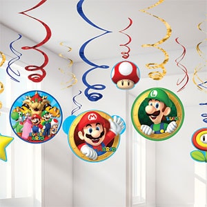 Super Mario - Hengende Swirl Dekorasjoner