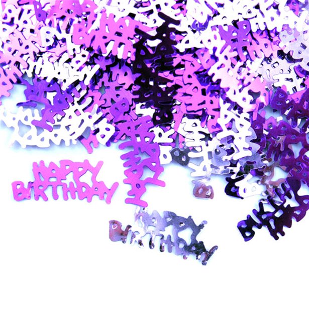 Konfettimiks Happy Birthday rosa