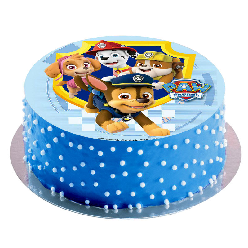 Kakebilde Paw Patrol - Sukkerfri pasta 20 cm