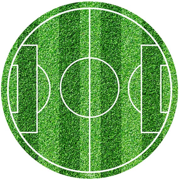 Kakebilde fotballbane - Sukkerpapir 20 cm