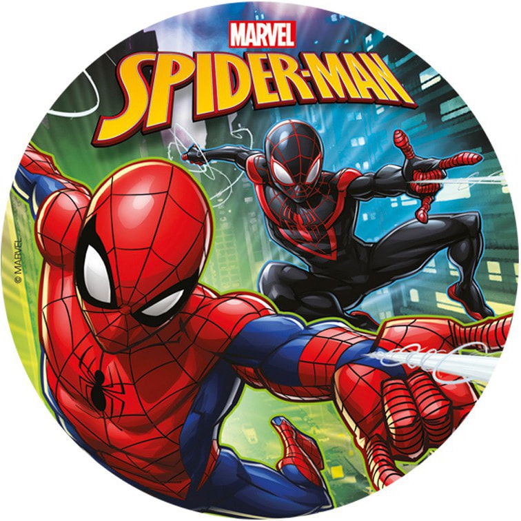 Kakebilde Spiderman, Sukkerfri pasta 20 cm