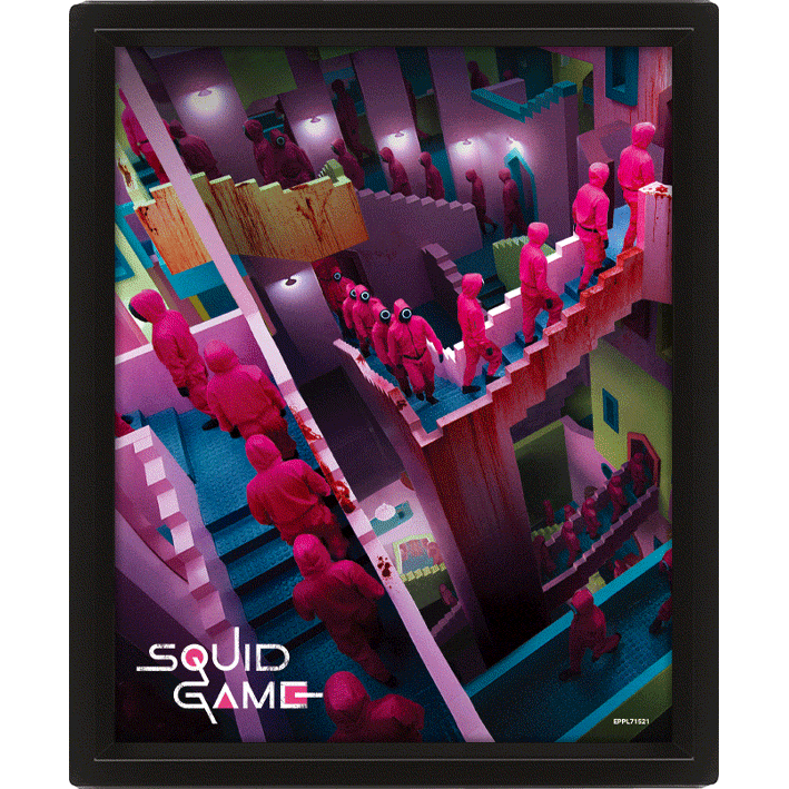 Squid Game - 3D Canvas-plakat Crazy Stairs