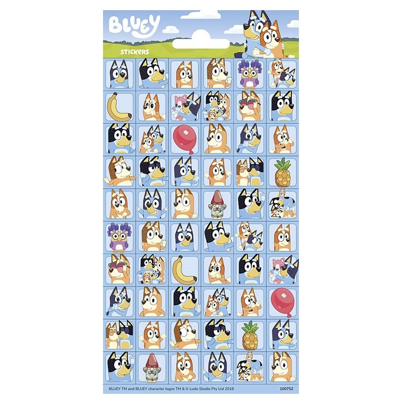 Bluey - Klistremerker 60 stk.