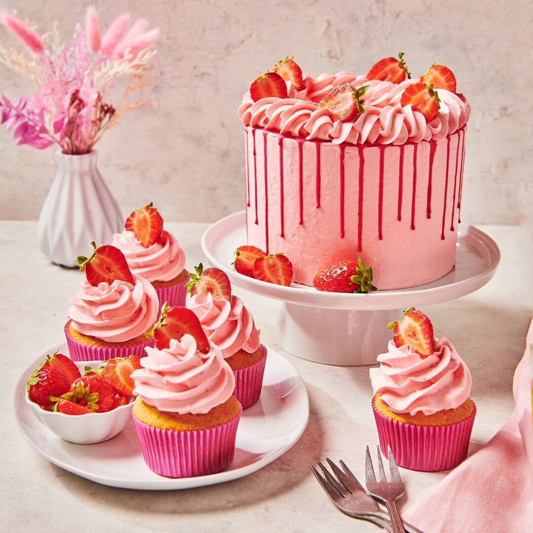 FunCakes Enchanted Cream frostingmix, jordbær 900 gram