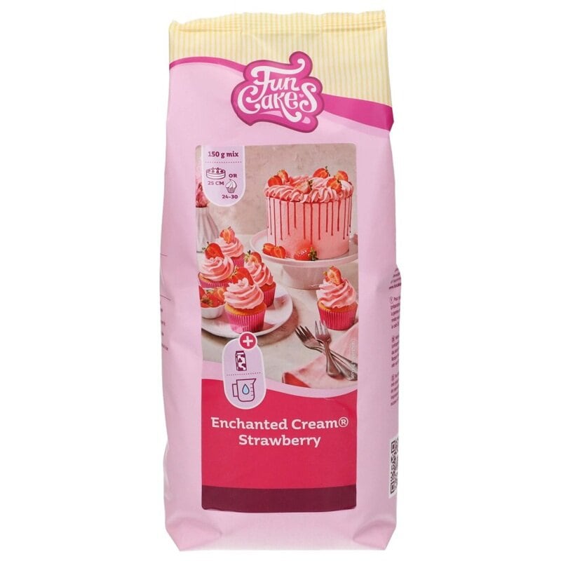 FunCakes Enchanted Cream frostingmix, jordbær 900 gram