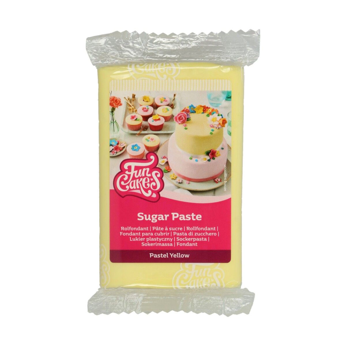 FunCakes - Sukkerpasta Pastellgul 250 gram