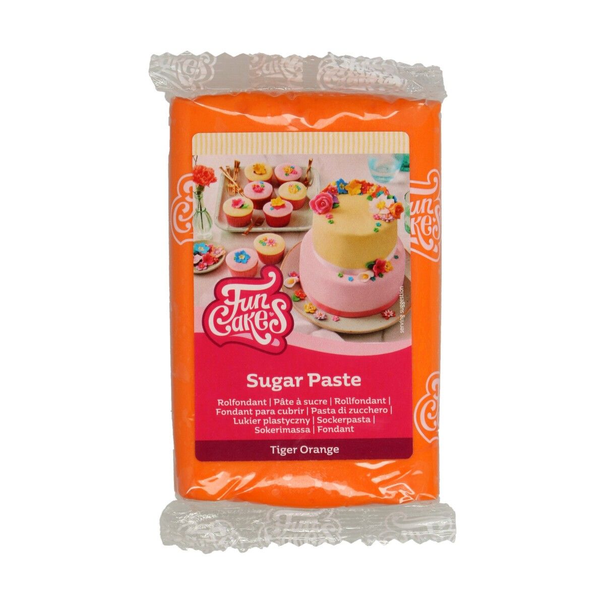 FunCakes - Sukkerpasta Tiger Orange 250 gram