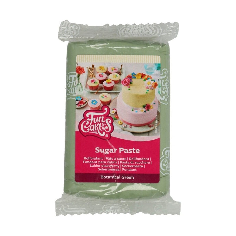 FunCakes - Sukkerpasta Botanisk Grønn 250 gram