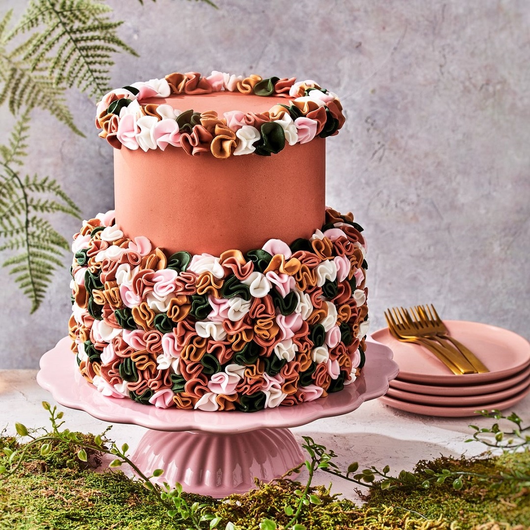 FunCakes - Sukkerpasta Glitrende Rosegull 250 gram