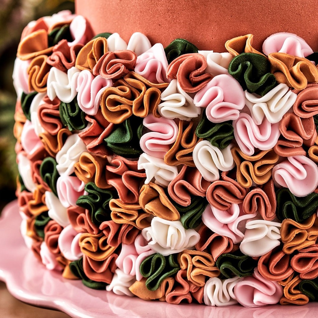FunCakes - Sukkerpasta Glitrende Rosegull 250 gram