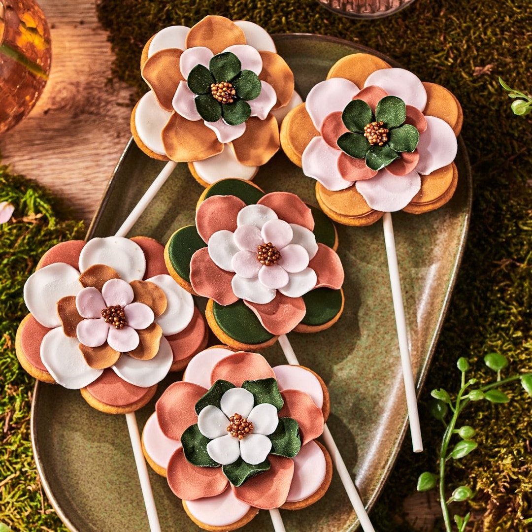 FunCakes - Sukkerpasta Glitrende Rosegull 250 gram