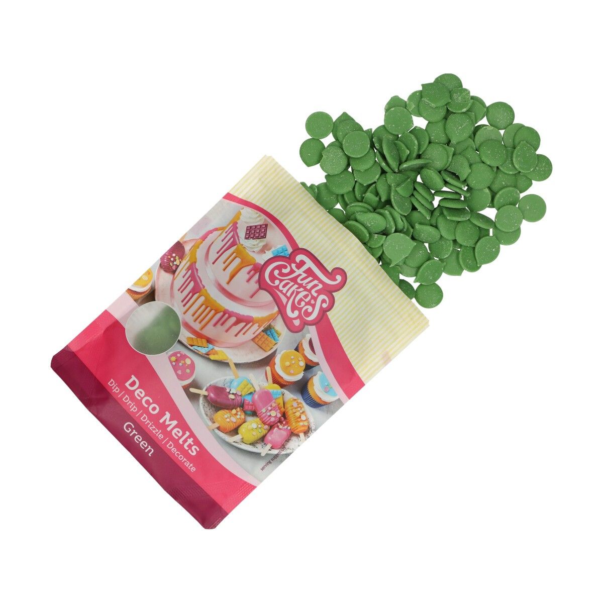 FunCakes - Deco Melts Grønn 250 gram