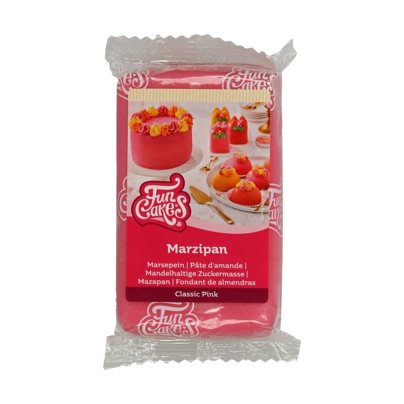 FunCakes Marsipan, Mørkerosa 250 gram