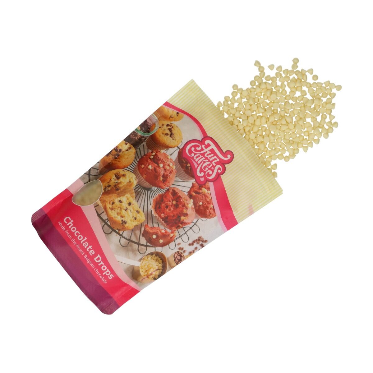 FunCakes - Sjokoladedråper Hvit sjokolade 350 gram