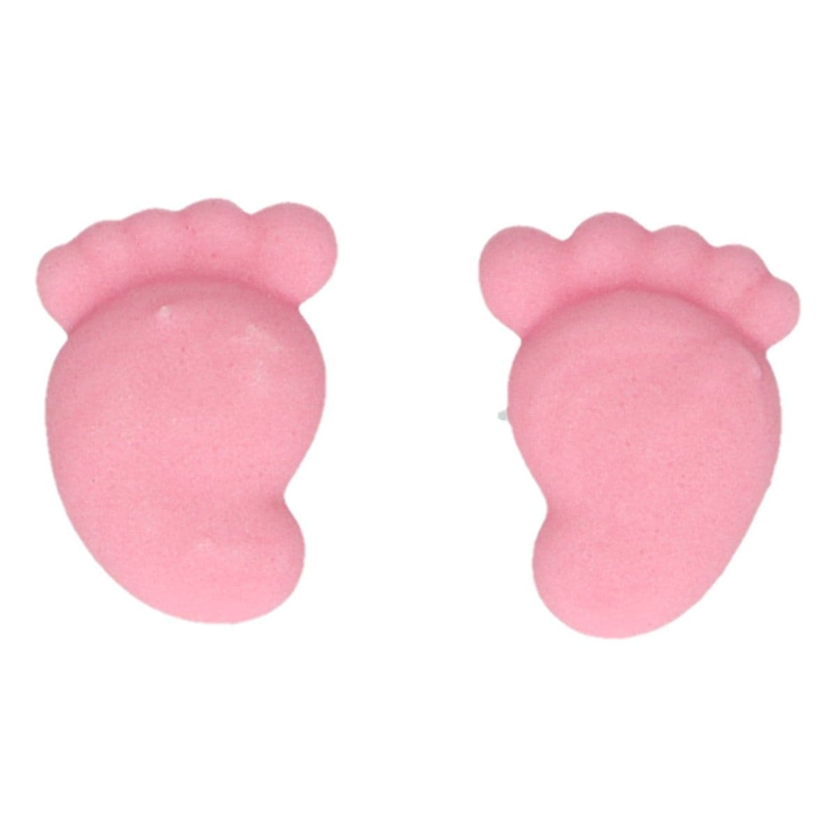 Sukkerdekorasjoner, Baby Feet Rosa 16-pk