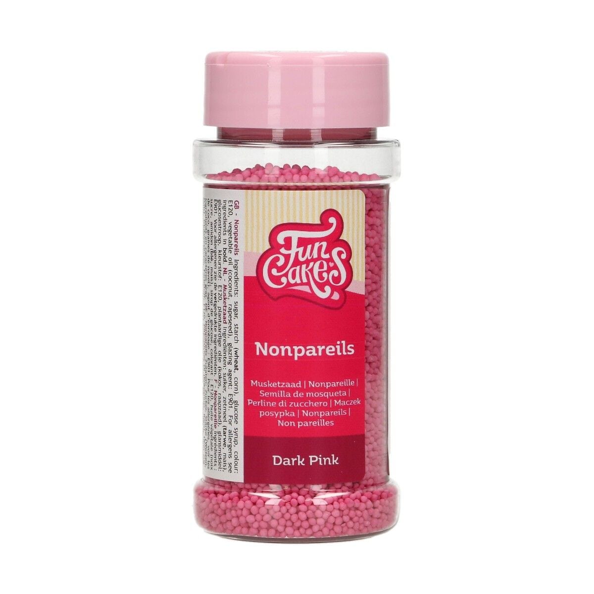 FunCakes - Sukkerperler Mørkerosa 80 gram
