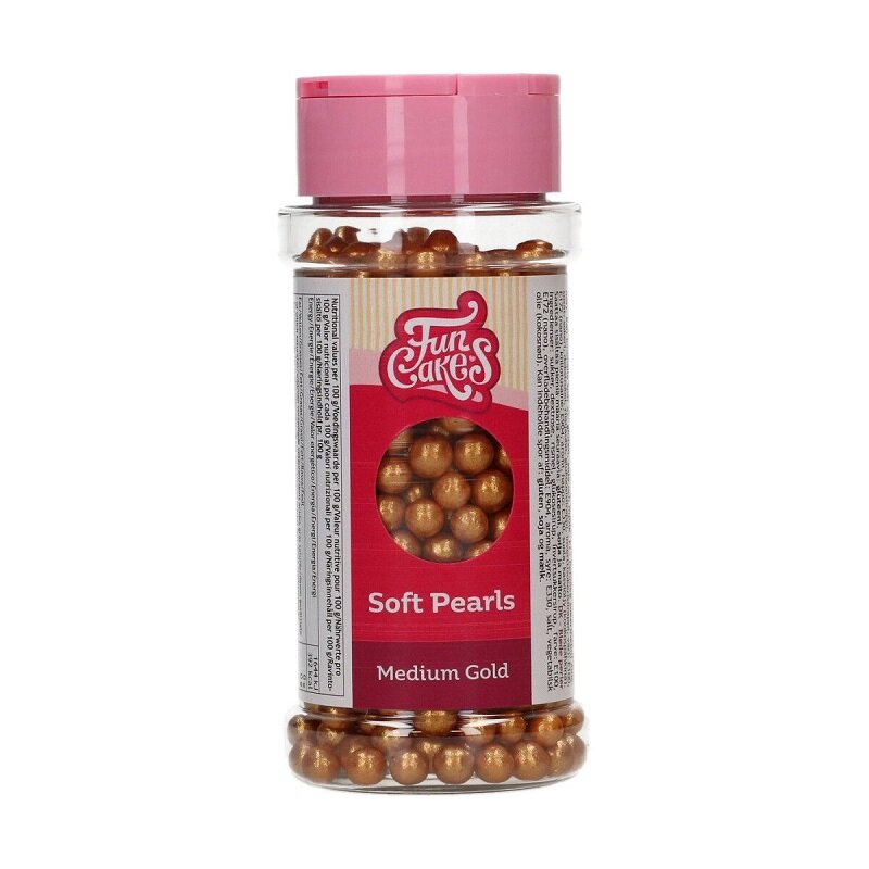 FunCakes - Strøssel myke gullperler 60 gram
