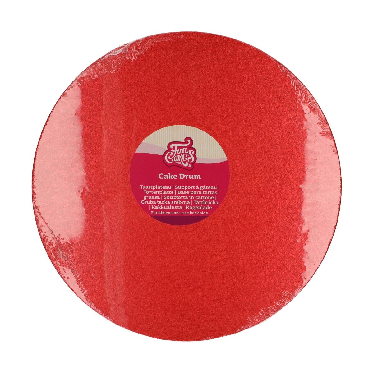 FunCakes - Kakebrett rund Rød 30,5 cm
